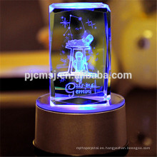 3D Laser Crystal of Gemini, Doce constelaciones, para regalos de cumpleaños o recuerdos